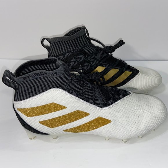 Adidas FREAK ULTRA Elite Mid Football Cleats White Black Gold F97378 Size 10.5 main image 7